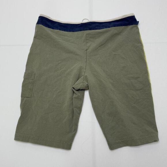Vintage Hanes Sport Olive Green XL Cargo Shorts w/ Stripe & Custom Waist - Picture 3 of 5